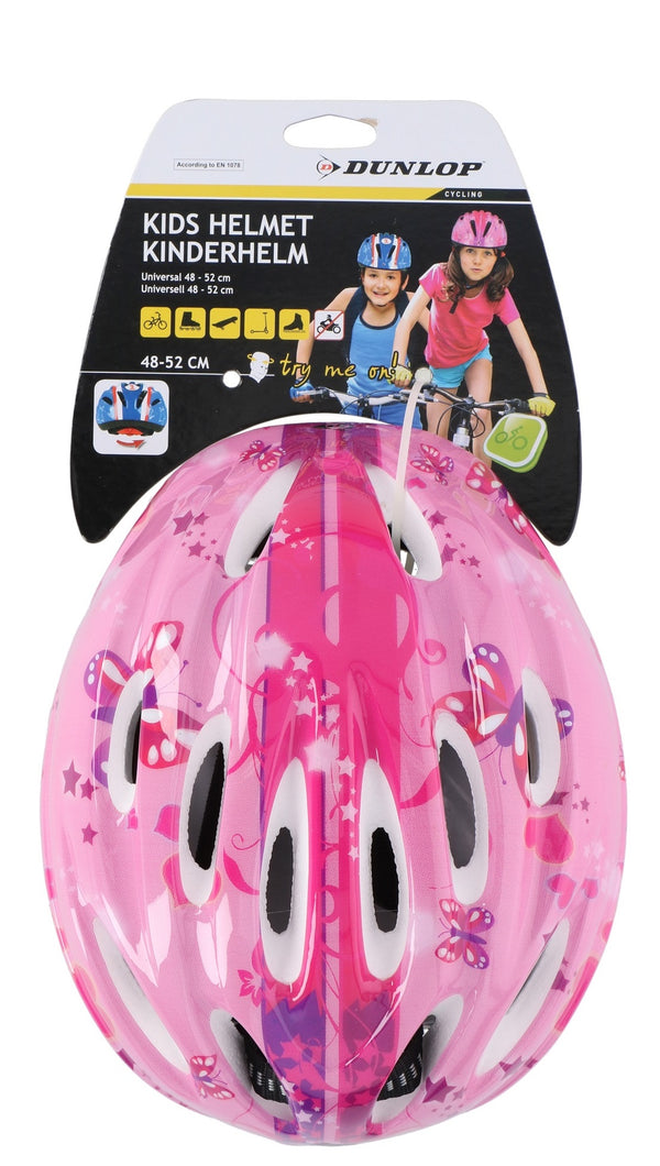 Velohelm für Kinder Pink Butterfly