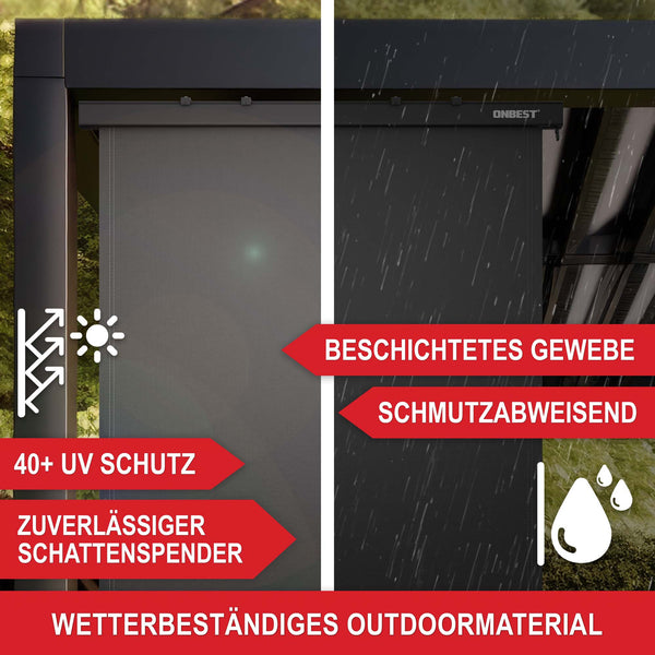 Vertikalmarkise 250x160cm Sonnenstore senkrecht