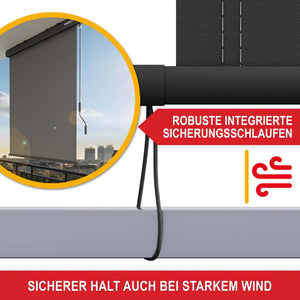 Vertikalmarkise 250x160cm Sonnenstore senkrecht
