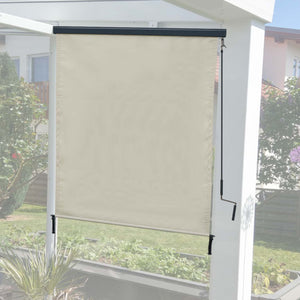 Sichtschutz Vertikalmarkise Aussenrollo UV-Schutz 250x140cm Creme