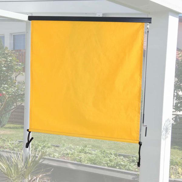 Vertikalmarkise gelb 250x180cm UV-Schutz 50 Sichtschutz Aussen