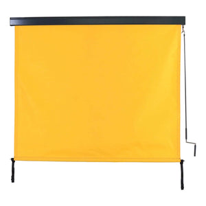Vertikalmarkise gelb 250x180cm UV-Schutz 50 Sichtschutz Aussen