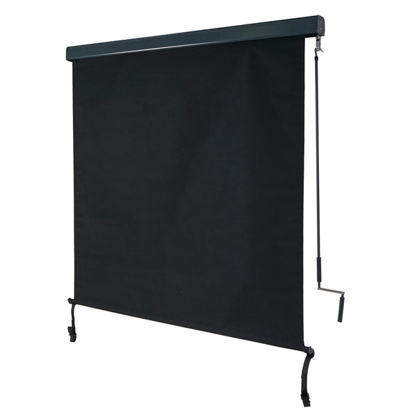 Sichtschutz Vertikalmarkise Aussenrollo 250x140cm UV-Schutz schwarz