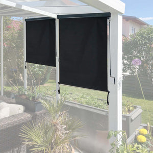 Sichtschutz Vertikalmarkise Aussenrollo 250x140cm UV-Schutz schwarz