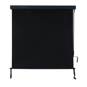 Sichtschutz Vertikalmarkise Aussenrollo 250x140cm UV-Schutz schwarz