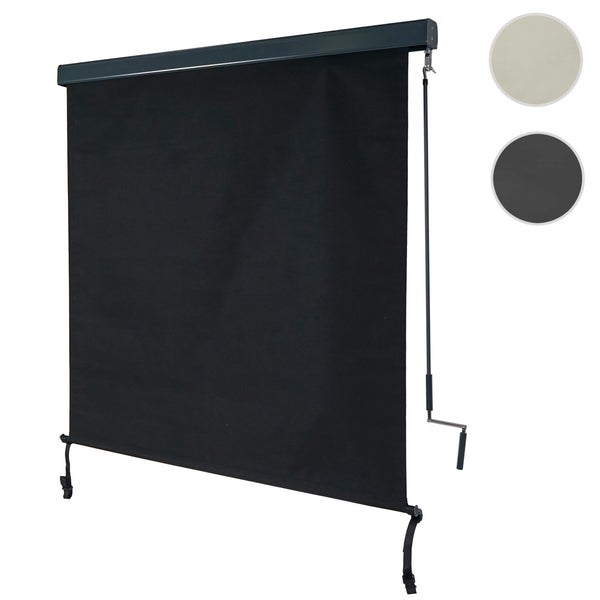 Sichtschutz Vertikalmarkise Aussenrollo 250x140cm UV-Schutz schwarz