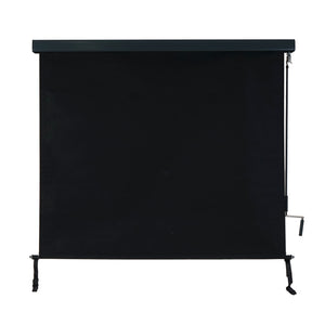Vertikalmarkise Outdoor Sichtschutz Rollo UV 50, 250x180 cm, schwarz