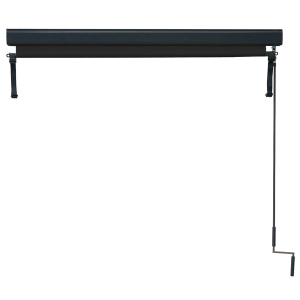 Vertikalmarkise Outdoor Sichtschutz Rollo UV 50, 250x180 cm, schwarz