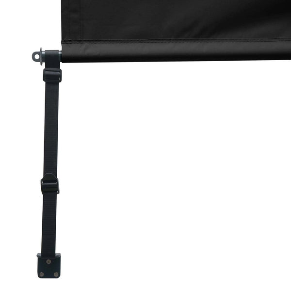 Vertikalmarkise Outdoor Sichtschutz Rollo UV 50, 250x180 cm, schwarz