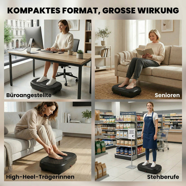 Vibrationsplatte mit Fernbedienung Muskelaufbau LED schwarz