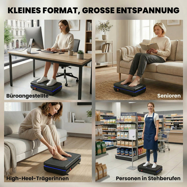Vibrationsplatte Fitnessgerät rutschfest mit Widerstandsbändern