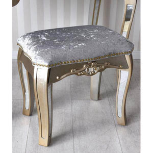 SCHMINKTISCH MIT HOCKER VERSPIEGELT FRISIERTISCH SPIEGELKONSOLE VINTAGE WANDTISCH