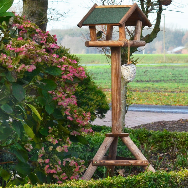 Vogelhäuschen mit Ständer wetterfest dekorativ & ideal zur Vogelfütterung