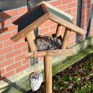 Vogelhäuschen mit Ständer wetterfest dekorativ & ideal zur Vogelfütterung