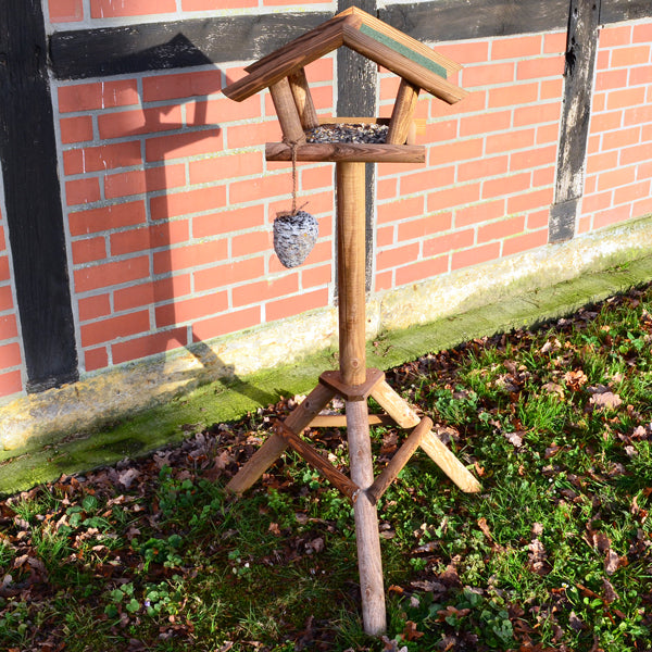 Vogelhäuschen mit Ständer wetterfest dekorativ & ideal zur Vogelfütterung