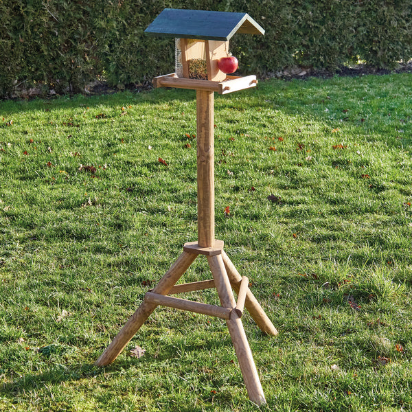Vogelhäuschen mit Ständer wetterfest dekorativ & ideal zur Vogelfütterung