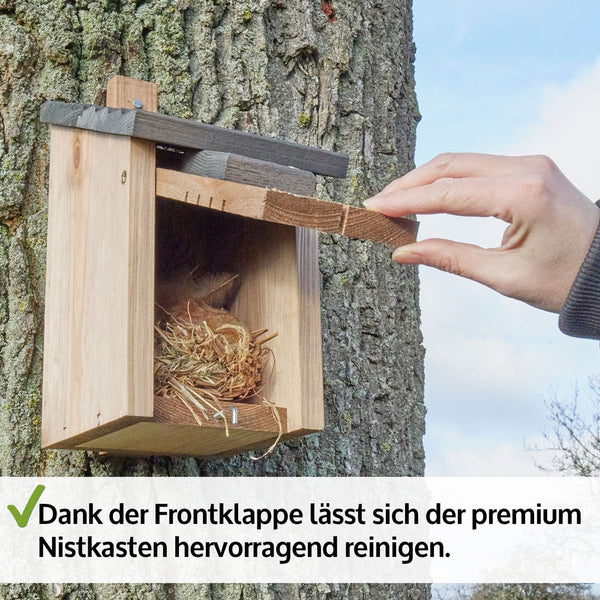 Vogelhaus Nistkasten NaturNest Pultdach – wetterfest & robust für Wildvögel