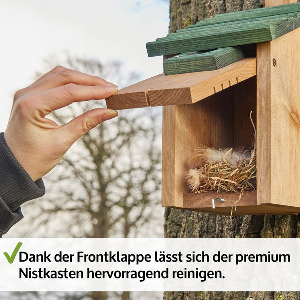 Vogelhaus Nistkasten NaturNest Pultdach – wetterfest & robust für Wildvögel