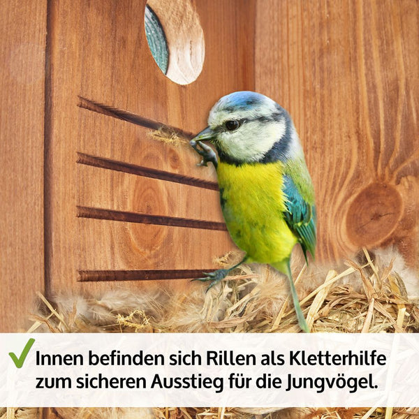 Vogelhaus Nistkasten NaturNest Pultdach – wetterfest & robust für Wildvögel