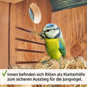 Vogelhaus Nistkasten NaturNest Satteldach – wetterfest & robust für Wildvögel
