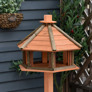 Vogelhaus mit Ständer Ø52x130cm Vogelvilla Holz
