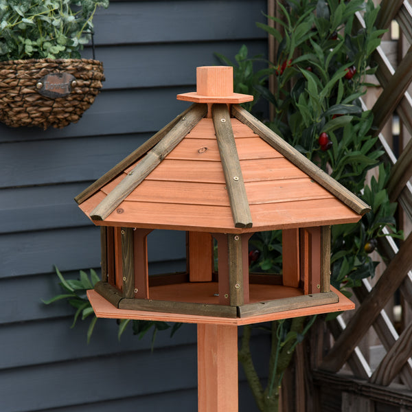 Vogelhaus mit Ständer Ø52x130cm Vogelvilla Holz