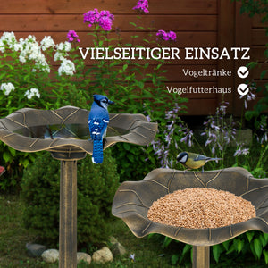 Vogeltränke winterfest stabil für den Garten Vintage Design Bronze