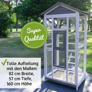 Vogelvoliere Aria – wetterfest, gross & pflegeleicht für Balkon & Garten