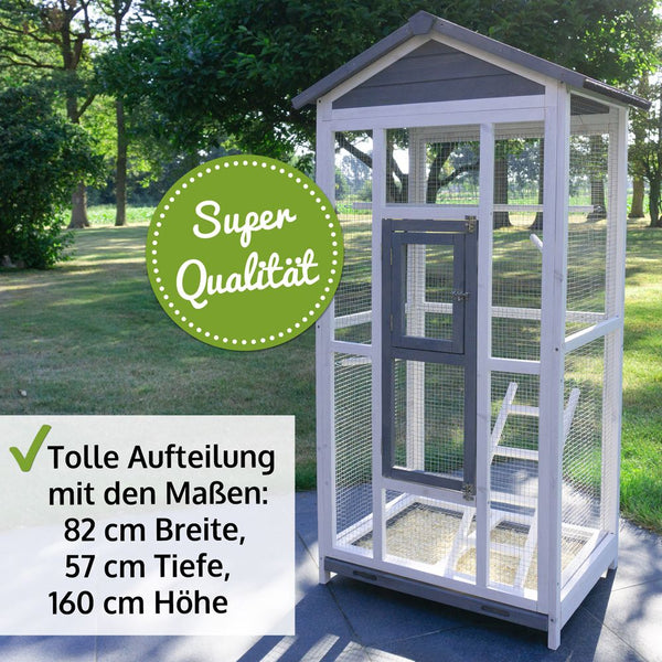 Vogelvoliere Aria – wetterfest, gross & pflegeleicht für Balkon & Garten