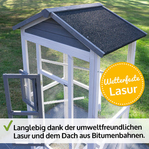 Vogelvoliere Aria XL wetterfest stabil & leicht zu reinigen