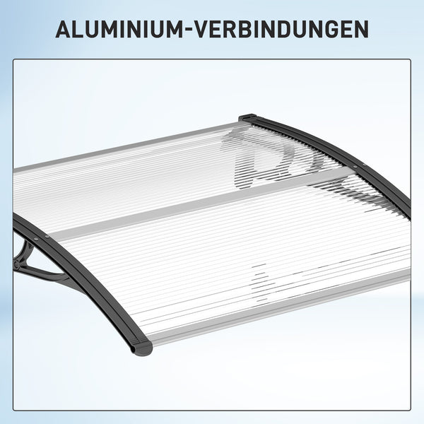 Vordach Haustür Polycarbonat 75x100cm Transparent
