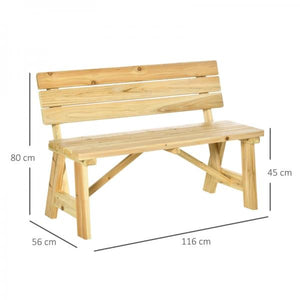 Gartenbank für 2 Personen Tannenholz