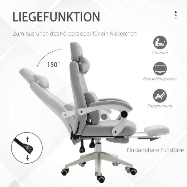 Bürostuhl, Gamingstuhl, Stuhl mit Rollen, Ergonomisches Design
