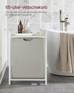 Wäschekorb 65L Weiss