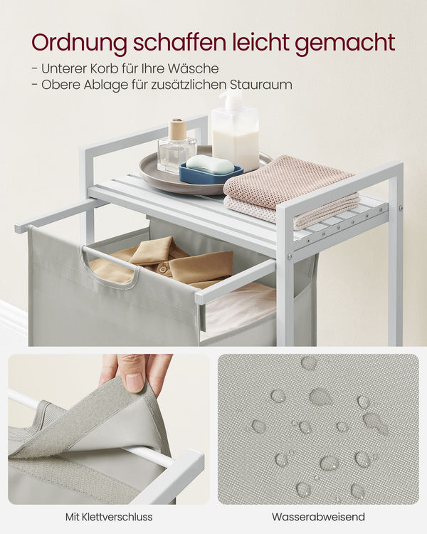 Wäschekorb 65L Weiss