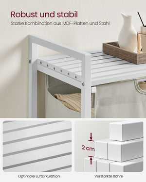 Wäschekorb 65L Weiss