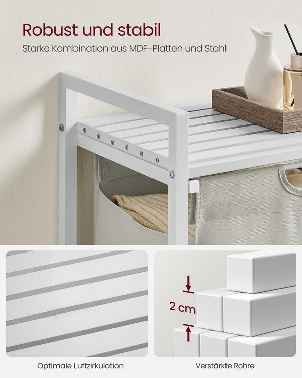 Wäschekorb 65L Weiss