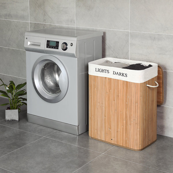 Wäschekorb Bambus 100L Natur