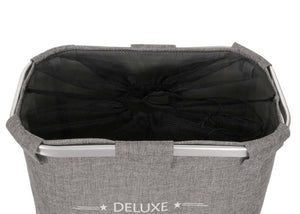 Wäschesammler Laundry Wäschebox mit Netz 1 Fach 56x49x30cm 82l grau