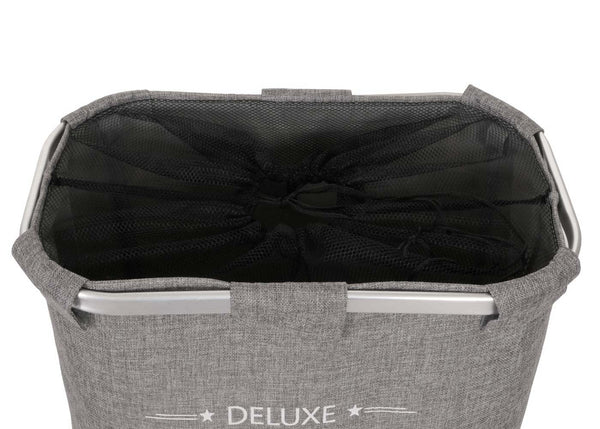 Wäschesammler Laundry Wäschebox mit Netz 1 Fach 56x49x30cm 82l grau