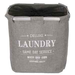 Wäschesammler Laundry Wäschebox mit Netz 1 Fach 56x49x30cm 82l grau