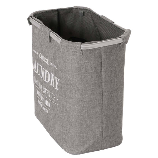 Wäschesammler Laundry Wäschebox mit Netz 1 Fach 56x49x30cm 82l grau