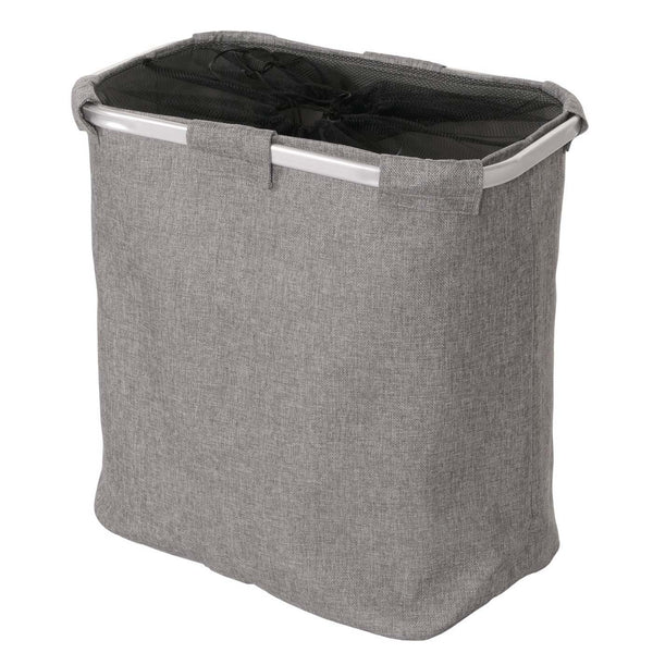Wäschesammler Laundry Wäschebox mit Netz 1 Fach 56x49x30cm 82l grau