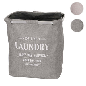 Wäschesammler Laundry Wäschebox mit Netz 1 Fach 56x49x30cm 82l grau