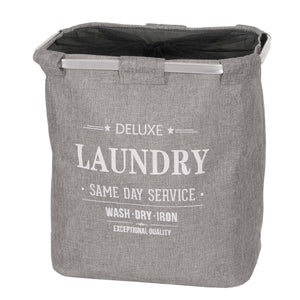 Wäschesammler Laundry Wäschebox mit Netz 1 Fach 56x49x30cm 82l grau