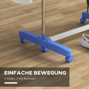Wäscheständer Wäschetrockner 2 Ebenen klappbarer Flügel Stahl Blau
