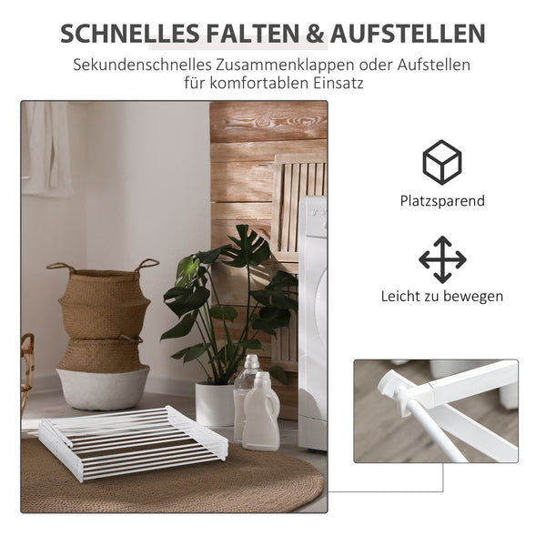 Wäscheständer Wäschetrockner 8-stufig Faltbar Weiss