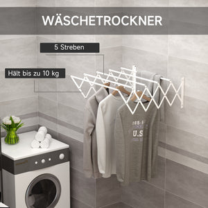 Wäscheständer Wäschetrockner für Textilien Weiss