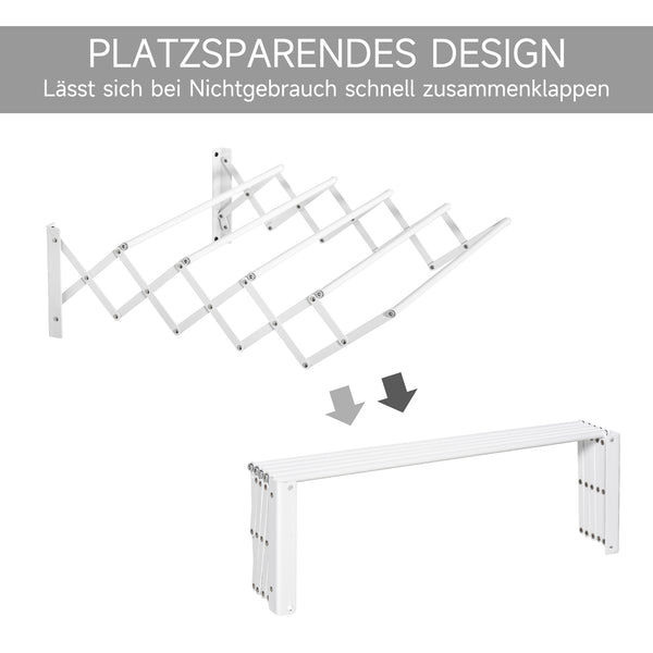 Wäscheständer Wäschetrockner für Textilien Weiss