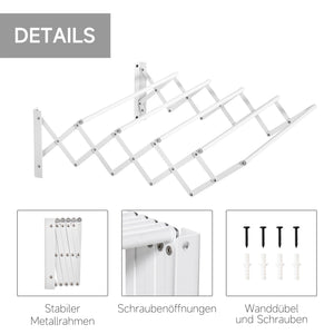 Wäscheständer Wäschetrockner für Textilien Weiss